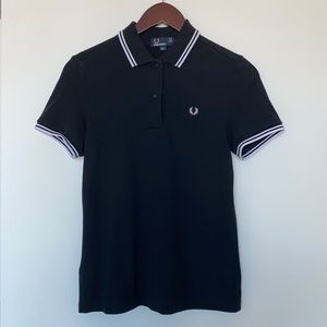 Fred Perry Classic Black & White Tipped Polo Shirt
